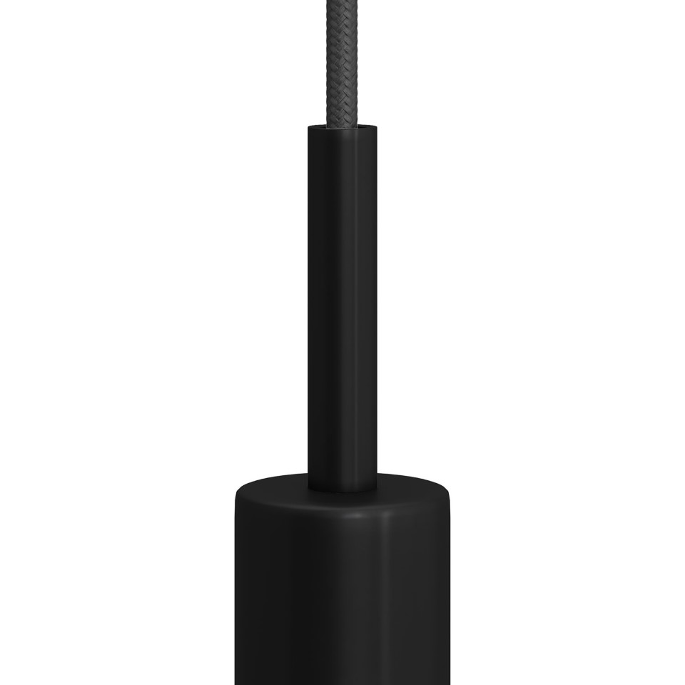Μεταλλικό στήριγμα καλωδίου 7 cm μαζί με μαστό, παξιμάδι και ροδέλα Μαύρο