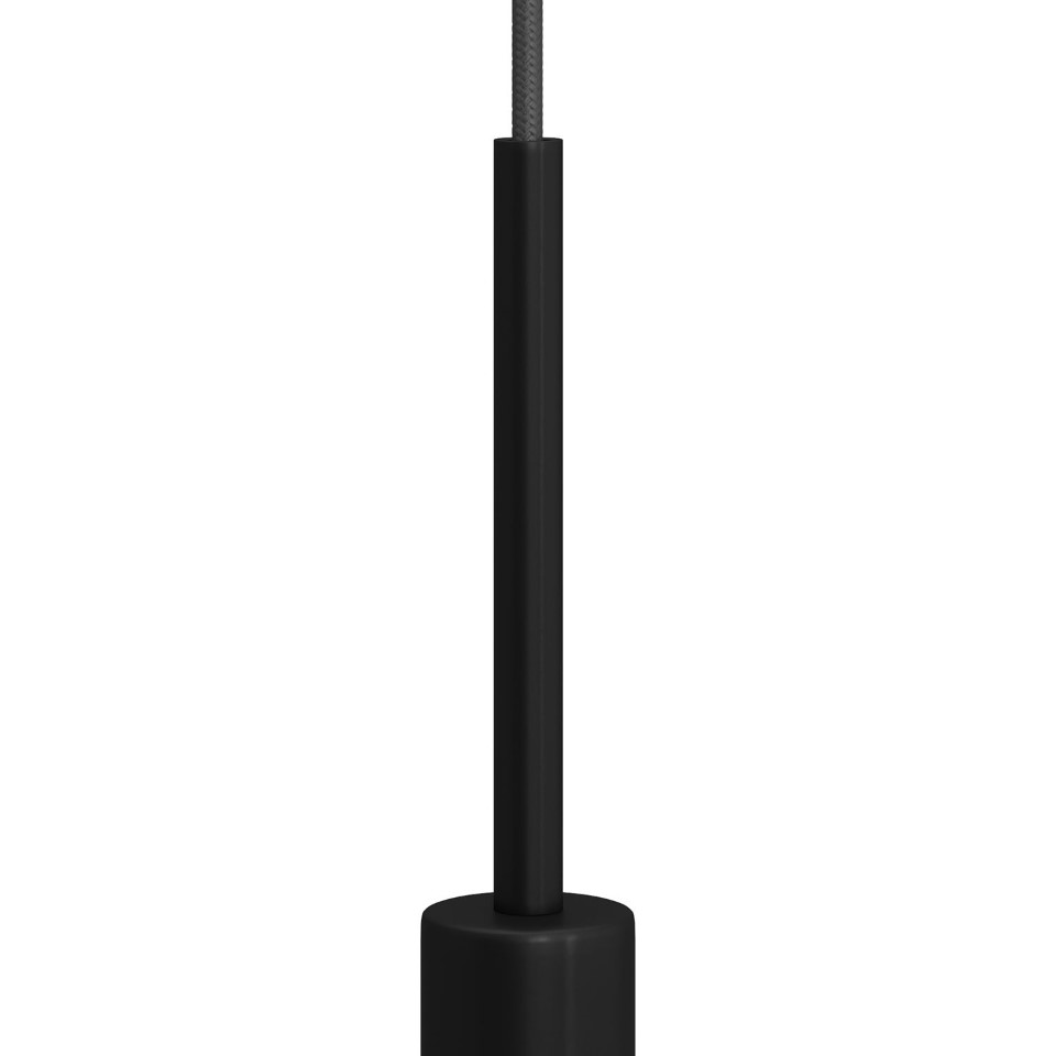 Μεταλλικό στήριγμα καλωδίου 15 cm μαζί με μαστό, παξιμάδι και ροδέλα Μαύρο