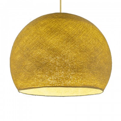 Κρεμαστό Φωτιστικό με Καπέλο Dome από νήμα Μουσταρδί Ø 31 cm