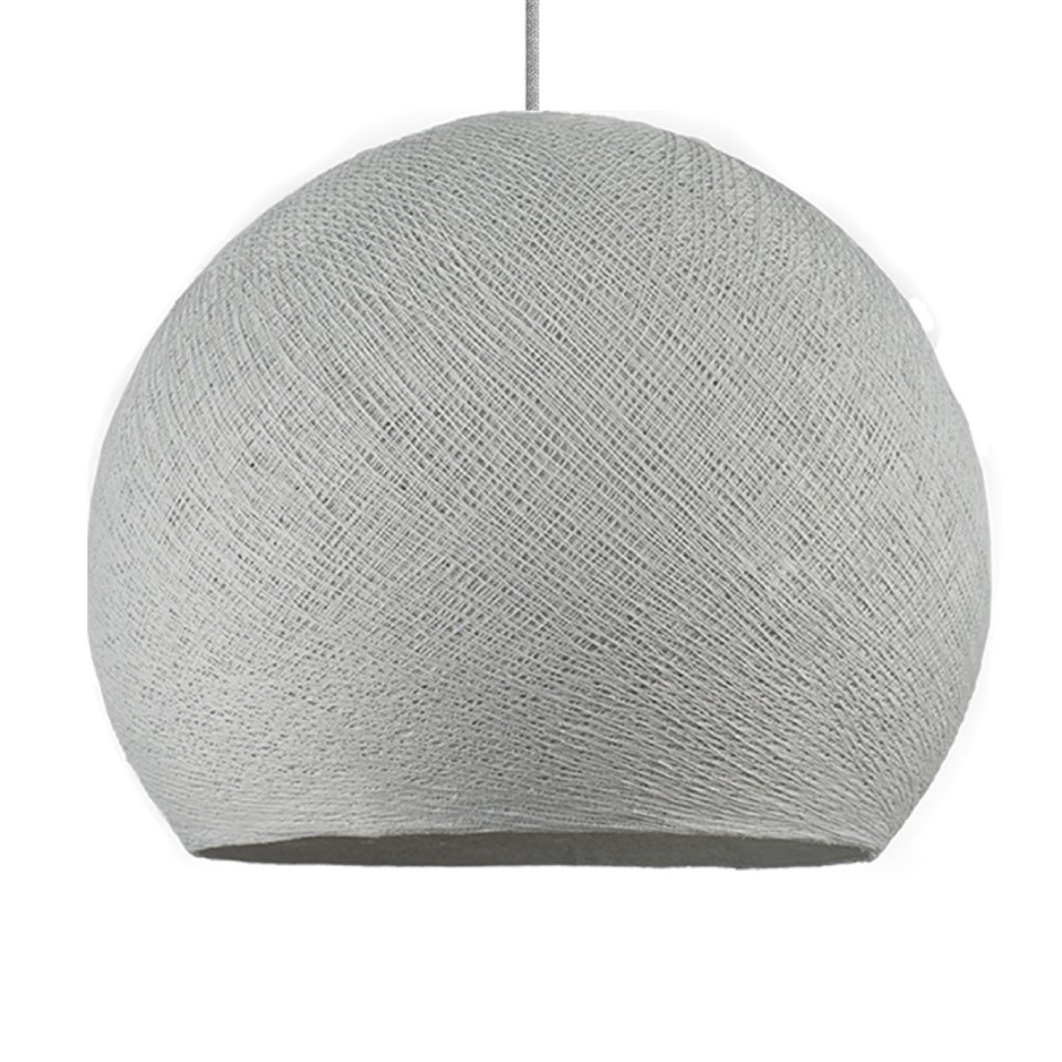 Κρεμαστό Φωτιστικό με Καπέλο Dome από νήμα Ανοιχτό Γκρι Ø 25 cm
