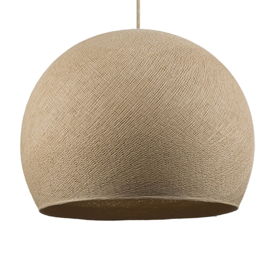 Κρεμαστό Φωτιστικό με Καπέλο Dome από νήμα Μπεζ Της Άμμου Ø 35 cm