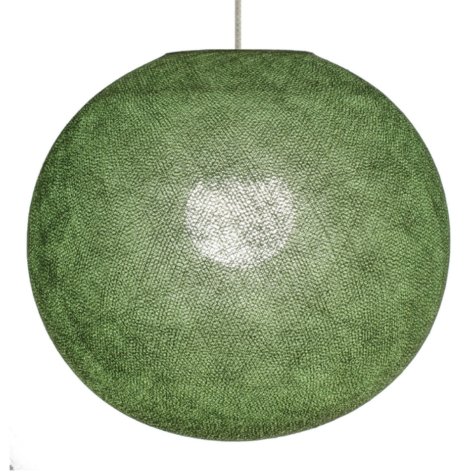 Κρεμαστό Φωτιστικό με Καπέλο Σφαίρα από νήμα Πράσινο Ελιάς Ø 31 cm