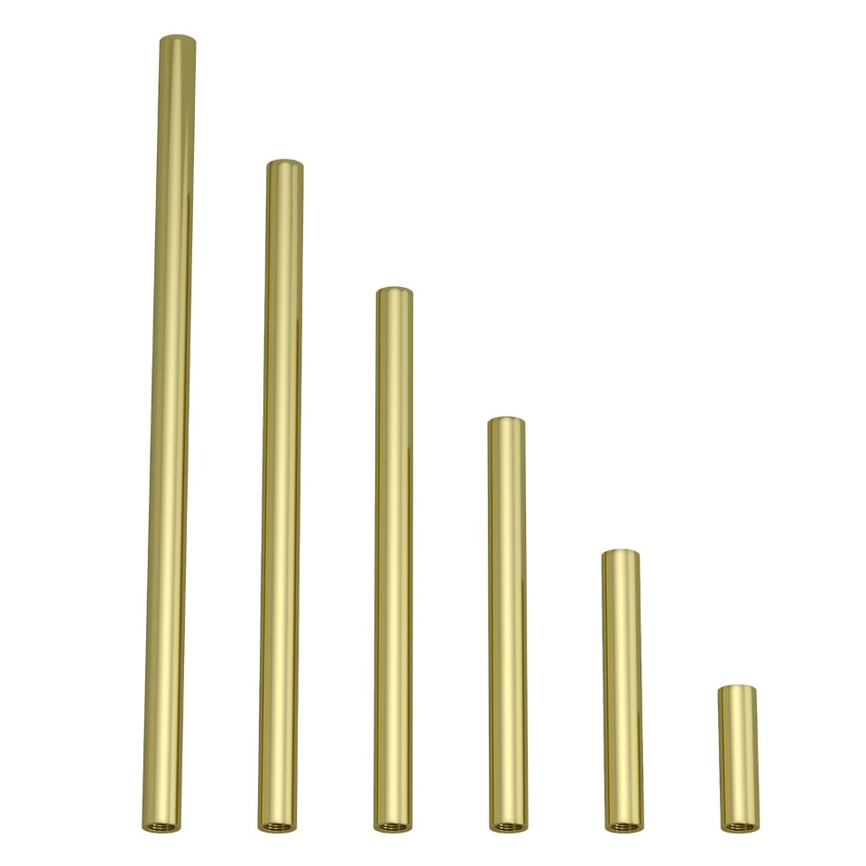 Σωληνάκι προέκτασης μεταλλικό για φωτιστικά Χρυσό 30 cm