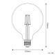 LED Filament Λαμπτήρας E05 Γλόμπος G125 Διαφανής 4W 470Lm E27 2700K