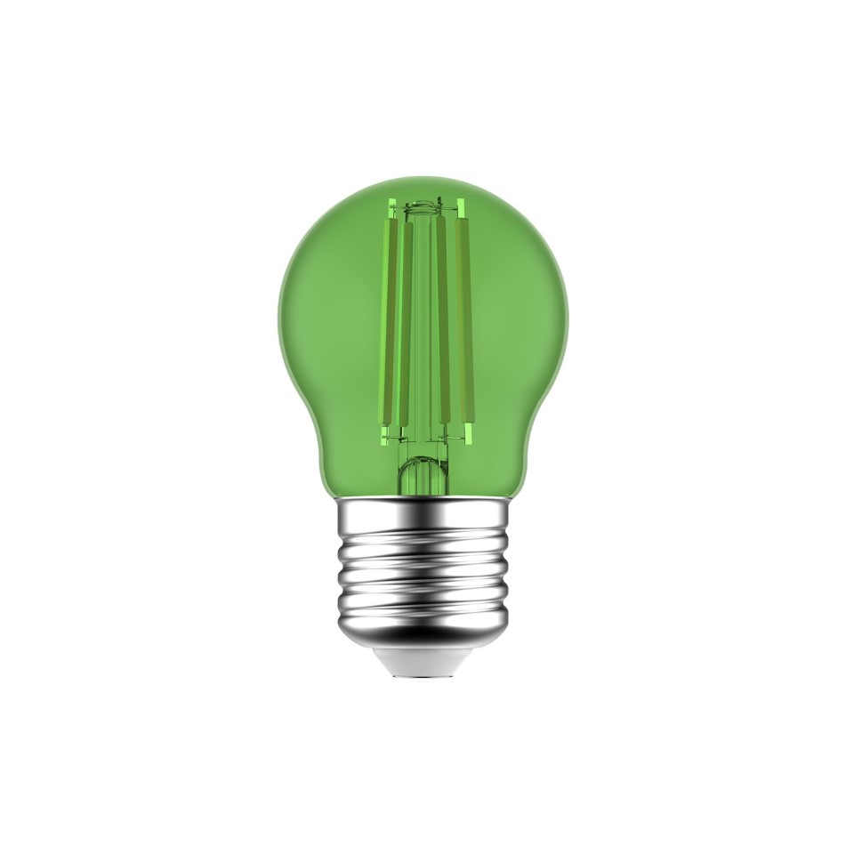 Διακοσμητική Λάμπα LED Filament G45 Globetta Πράσινη 1.4W E27