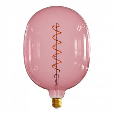LED Λαμπτήρας Egg XXL Ροζ Filament, Παστελ Σειρα, Σπιράλ Νήμα - 5W E27 Dimmable 1800K