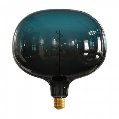 LED Λαμπτήρας Cobble XXL Ομίχλη Φυμέ-Μπλε Filament, Παστελ Σειρα, Σπιράλ Νήμα - 5W E27 Dimmable 2500K