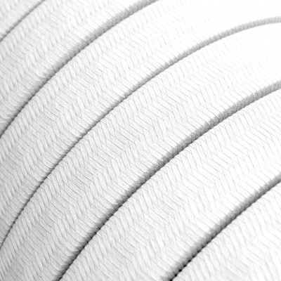 Πλακέ Υφασμάτινο Καλώδιο για Γιρλάντα Λευκό CM01