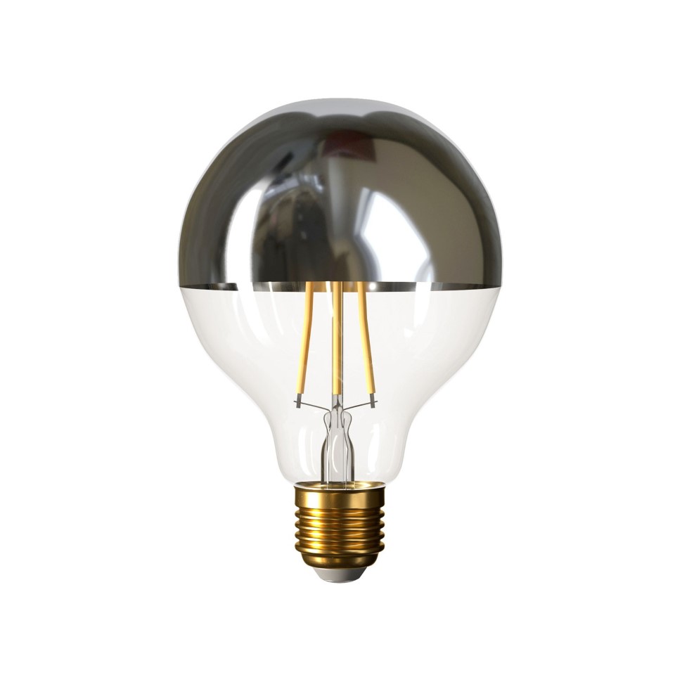 LED Filament Λάμπα Καθρέπτου Γλόμπος G95 Χρώμιο - 7W E27 Dimmable 2700K