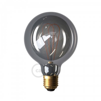 LED Λαμπτήρας Smoky - Γλόμπος G95 Filament Διπλό Νήμα - 5W E27 Dimmable 2000K