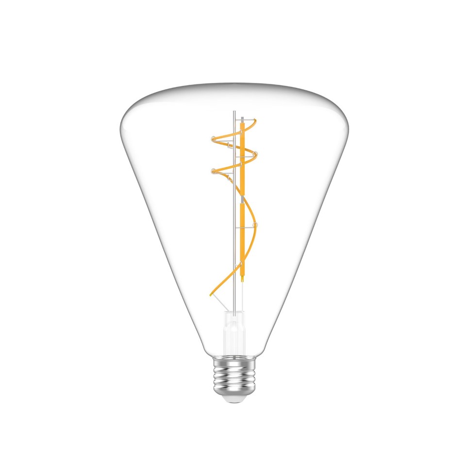 LED Filament Λαμπτήρας H03 Cone 140 Διαφανής 10W E27 Dimmable 2700K