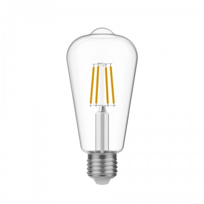 LED Filament Λαμπτήρας E03 Αχλάδι ST64 Διαφανής 4W 470Lm E27 2700K