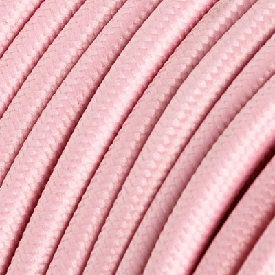 Στρόγγυλο Υφασμάτινο Καλώδιο RM16 - Ανοιχτό Ροζ 2x0.75