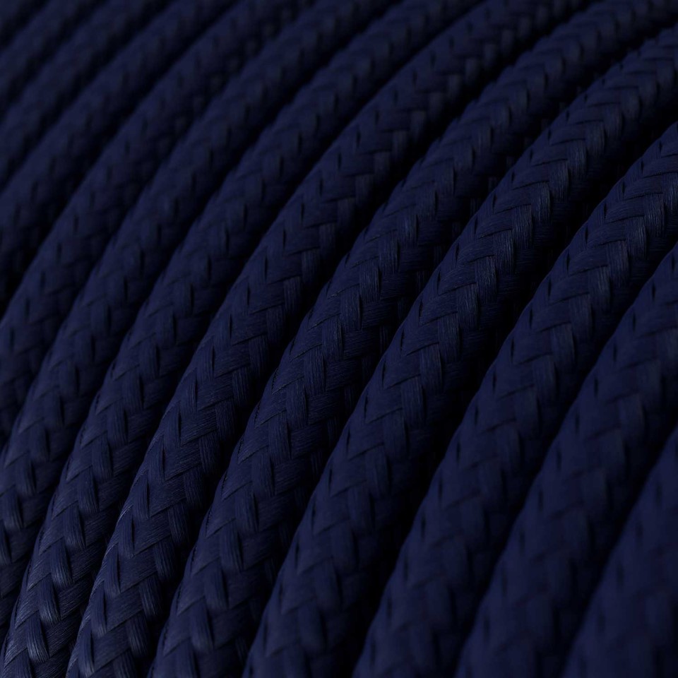 Στρόγγυλο Υφασμάτινο Καλώδιο RM20 - Πολύ Σκούρο Μπλε 2x0.75