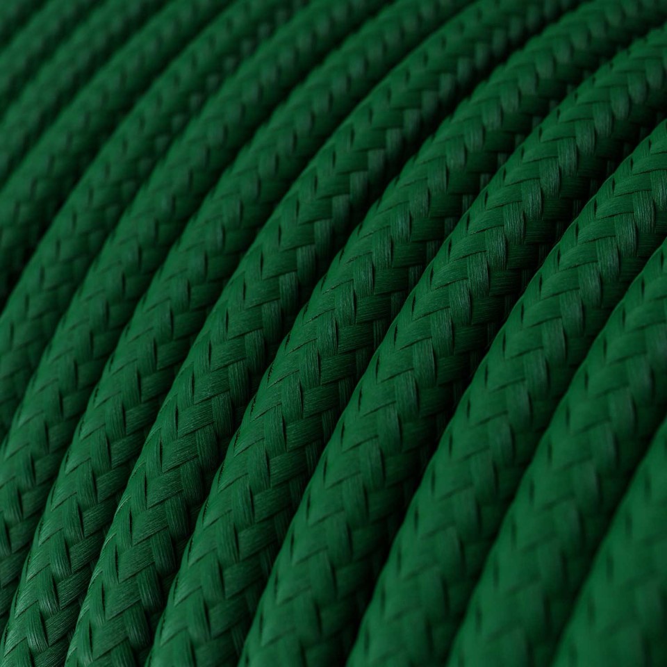 Στρόγγυλο Υφασμάτινο Καλώδιο RM21 - Σκούρο Πράσινο 3x0.75