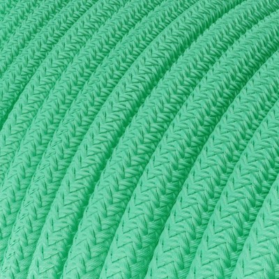 Στρόγγυλο Υφασμάτινο Καλώδιο καλυμμένο από ρεγιόν-οπάλ Πράσινο RH69  3x0.75