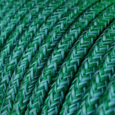 Στρόγγυλο Υφασμάτινο Καλώδιο - RM33 Σμαραγδί Πράσινο 3x0.75