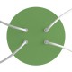 Ροζέτα Rose-One 200mm Στρογγυλή με 4 τρύπες και 4 πλαϊνές τρύπες Απαλό Πράσινο Λευκό