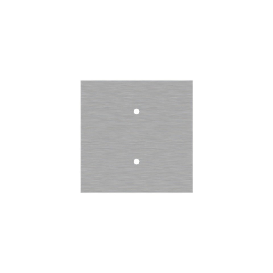 Ροζέτα Rose-One 200mm Τετράγωνη με 2 τρύπες και 4 πλαϊνές τρύπες Νίκελ ΜΑΤ Dibond Λευκό