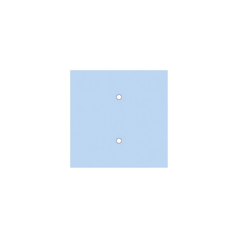 Ροζέτα Rose-One 200mm Τετράγωνη με 2 τρύπες και 4 πλαϊνές τρύπες Απαλό Γαλάζιο Λευκό