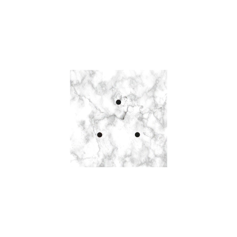 Ροζέτα Rose-One 200mm Τετράγωνη με 3 τρύπες και 4 πλαϊνές τρύπες Λευκό Μάρμαρο Λευκό