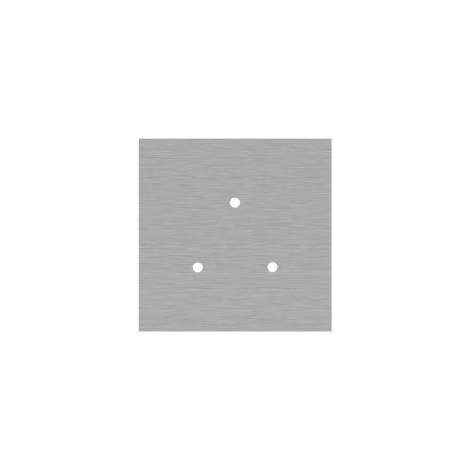Ροζέτα Rose-One 200mm Τετράγωνη με 3 τρύπες και 4 πλαϊνές τρύπες Νίκελ ΜΑΤ Dibond Λευκό