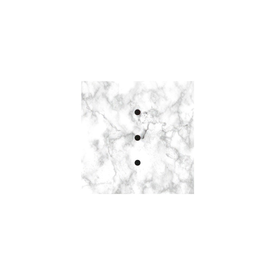 Ροζέτα Rose-One 200mm Τετράγωνη με 3 τρύπες στη σειρά και 4 πλαϊνές τρύπες Λευκό Μάρμαρο Λευκό