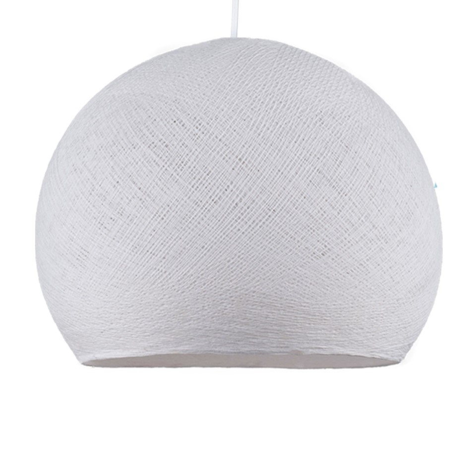 Καπέλο για φωτιστικό Μπάλα Dome από νήμα πολυεστέρα Λευκό Ø 31 cm