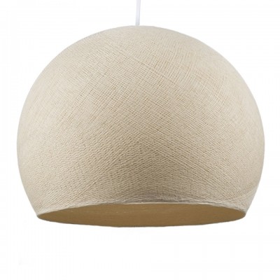 Καπέλο για φωτιστικό Μπάλα Dome από νήμα πολυεστέρα Εκρού Μπεζ Ø 35 cm
