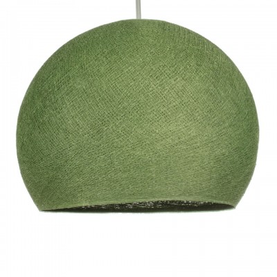 Καπέλο για φωτιστικό Μπάλα Dome από νήμα πολυεστέρα Πράσινο Ελιάς Ø 31 cm