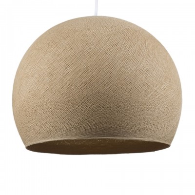 Καπέλο για φωτιστικό Μπάλα Dome από νήμα πολυεστέρα Μπεζ Της Άμμου Ø 25 cm