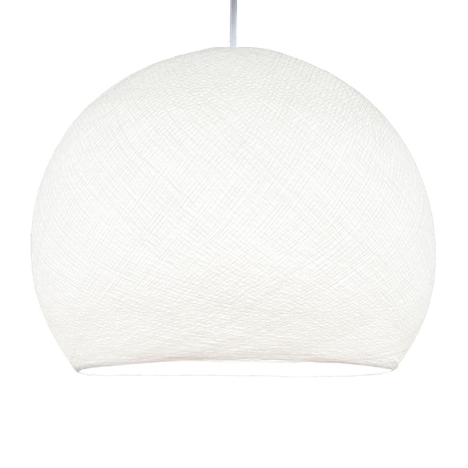 Καπέλο για φωτιστικό Μπάλα Dome από νήμα πολυεστέρα Λευκό Ø 25 cm