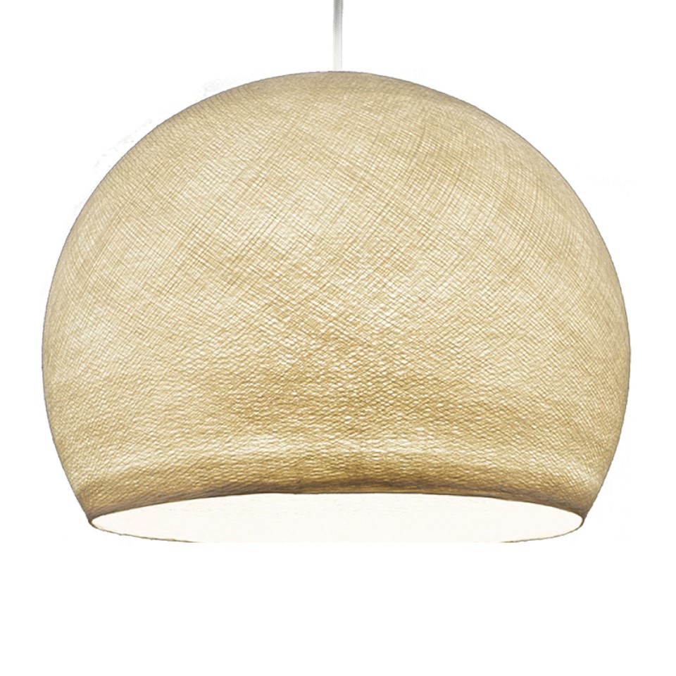 Καπέλο για φωτιστικό Μπάλα Dome από νήμα πολυεστέρα Εκρού Μπεζ Ø 31 cm