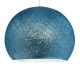 Καπέλο για φωτιστικό Μπάλα Dome από νήμα πολυεστέρα Πετρολ Μπλε Ø 42 cm