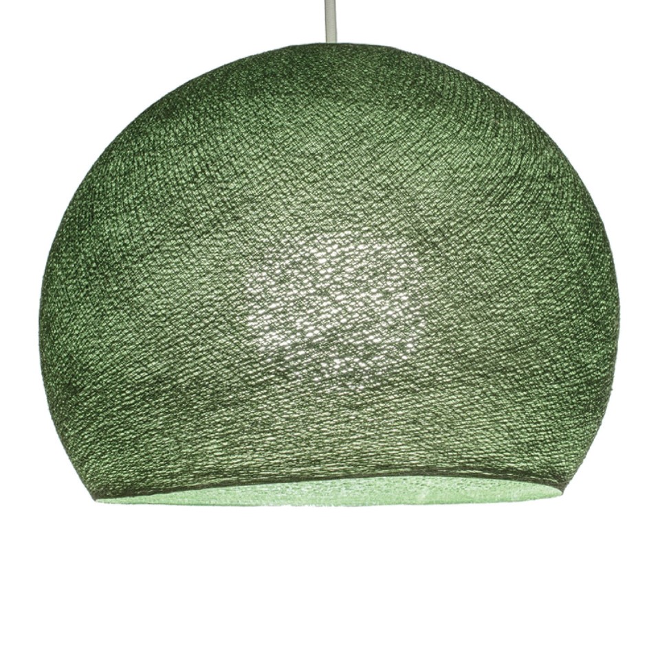 Καπέλο για φωτιστικό Μπάλα Dome από νήμα πολυεστέρα Πράσινο Ελιάς Ø 35 cm