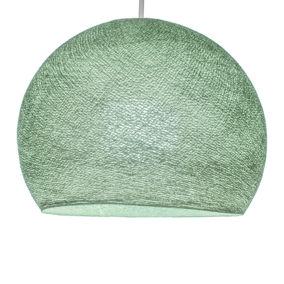 Καπέλο για φωτιστικό Μπάλα Dome από νήμα πολυεστέρα Πράσινο Γαλακτερό Ø 35 cm