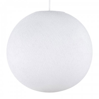 Καπέλο για φωτιστικό Σφαίρα Globe από νήμα πολυεστέρα Λευκό Ø 25 cm