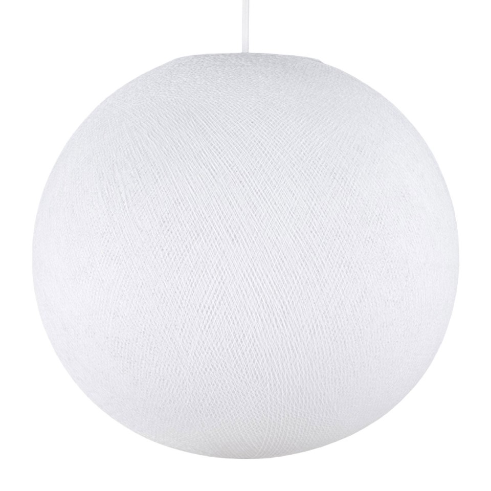 Καπέλο για φωτιστικό Σφαίρα Globe από νήμα πολυεστέρα Λευκό Ø 25 cm