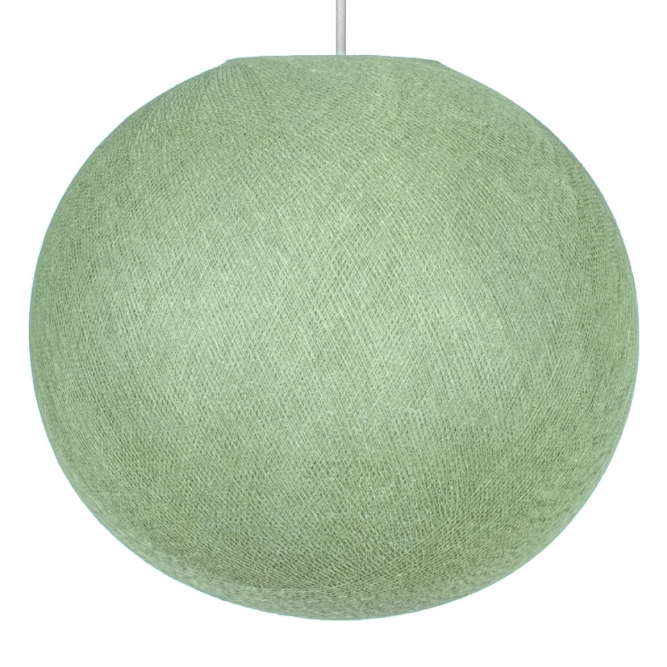 Καπέλο για φωτιστικό Σφαίρα Globe από νήμα πολυεστέρα Πράσινο Γαλακτερό Ø 31 cm