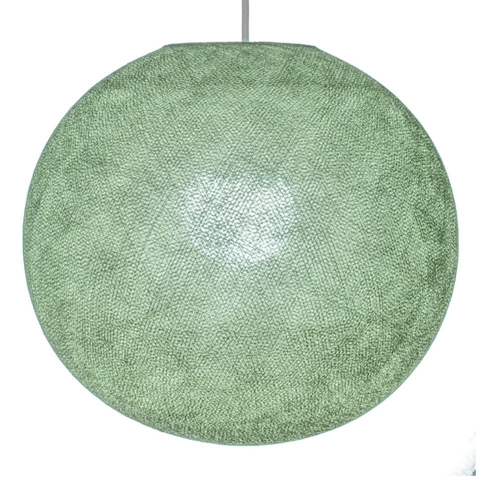 Καπέλο για φωτιστικό Σφαίρα Globe από νήμα πολυεστέρα Πράσινο Γαλακτερό Ø 25 cm