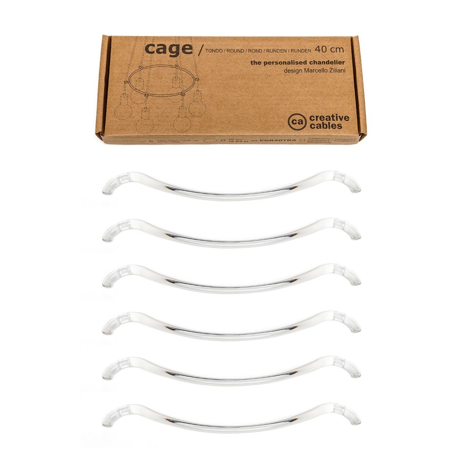 Cage Κύκλος - Κατασκευή για φωτιστικά Διαφανές Ø 40 cm