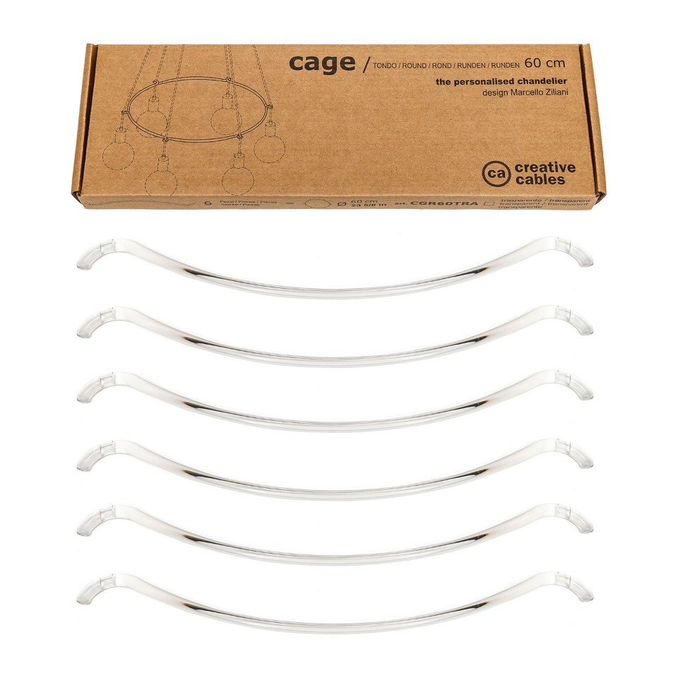 Cage Κύκλος - Κατασκευή για φωτιστικά Διαφανές Ø 60 cm