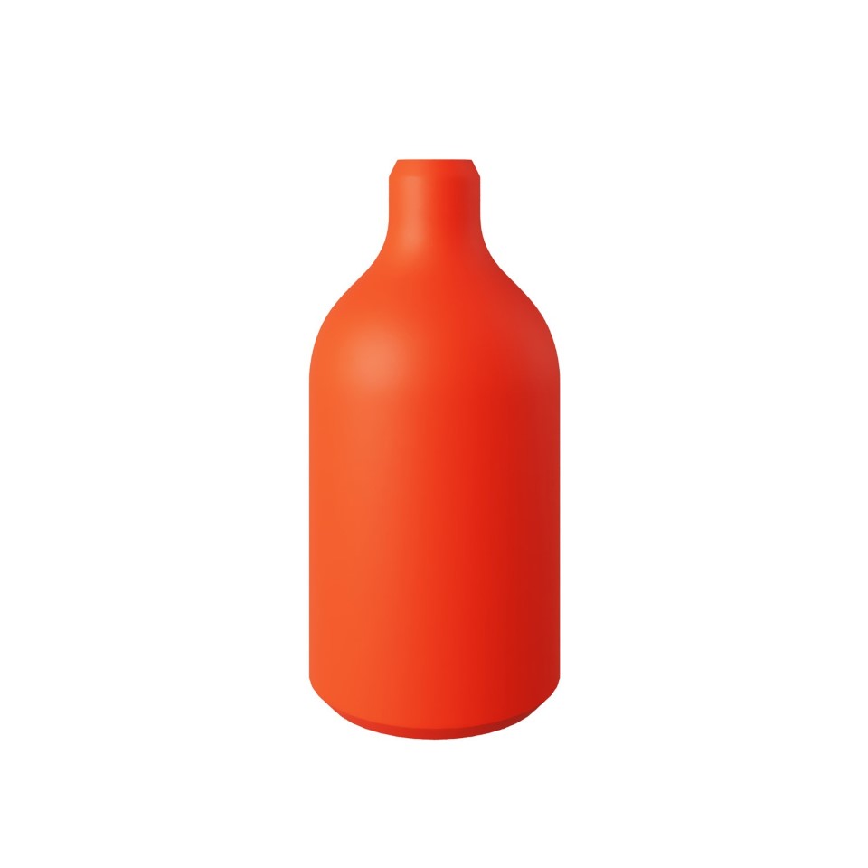 Ντουί Σιλικόνης E27 με κρυφό στήριγμα καλωδίου Πορτοκαλί