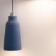Κεραμικό καπέλο Μπουκάλι για κρεμαστό φωτιστικό, συλλογή Materia, Made in Italy White - Μπλε Ανοιχτό - Λευκό