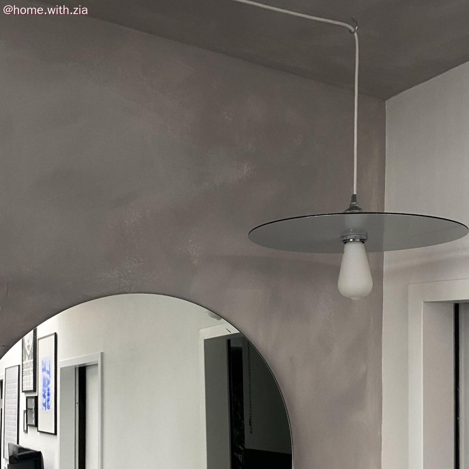 Πιάτο Ellepì επίπεδο μεταλλικό υλικό Dibond, φωτιστικό εξωτερικού χώρου διαμέτρος 40 cm - Made in Italy Λευκό