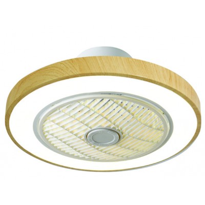 Ceiling Fan with Light AELIA Wooden LED 36W Dimmable