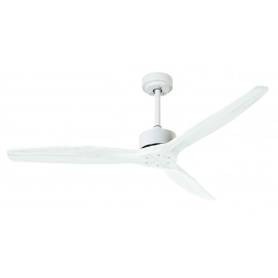 Ceiling Fan Alessa Ø132cm Remote Controlled White with White Wood Blades