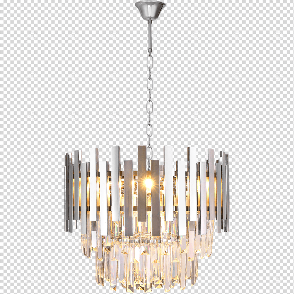 Multi-Light Pendant Lamp Aspen 6xE14 Ø45cm Silver