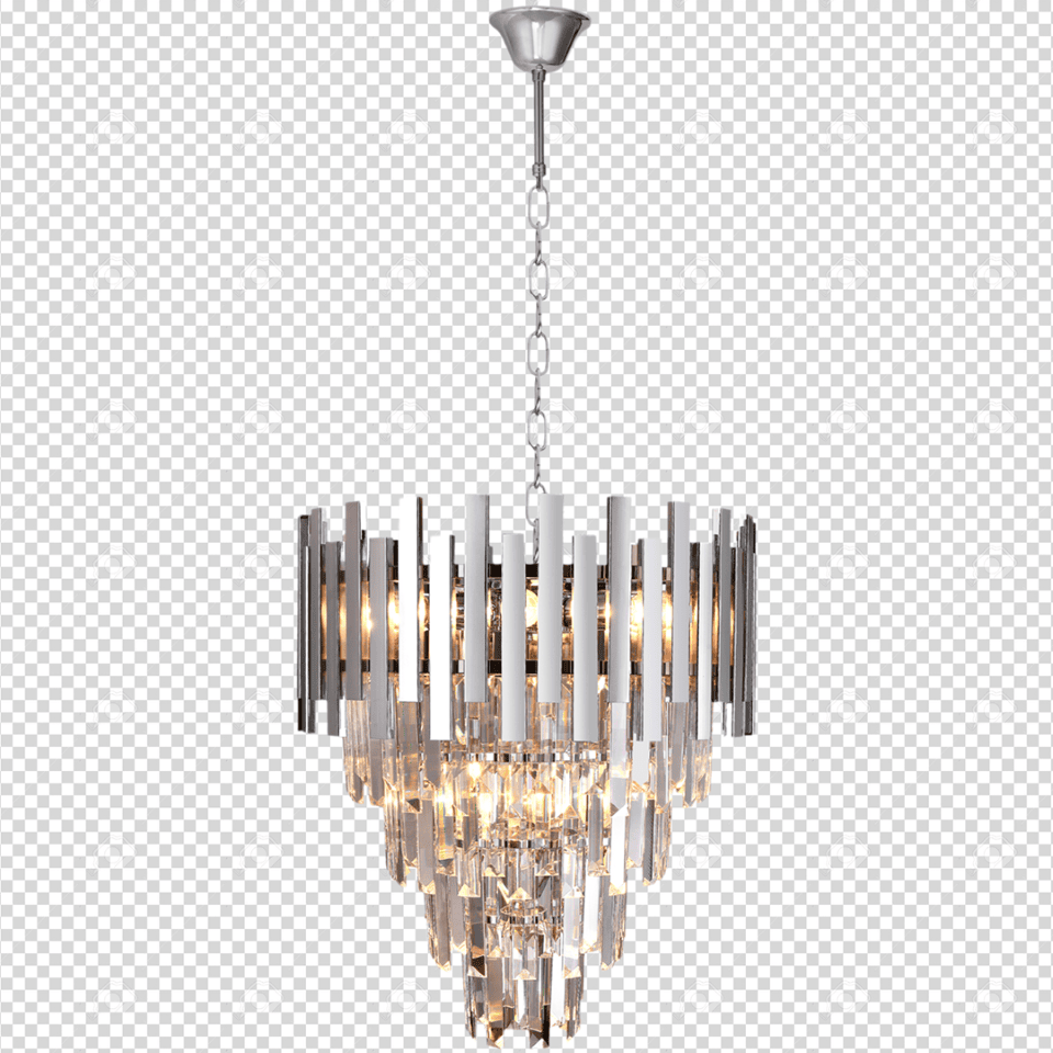 Multi-Light Pendant Lamp Aspen 9xE14 Ø45cm Silver