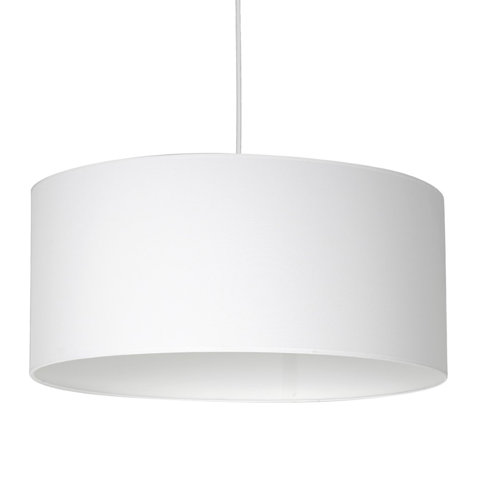Pendant Lamp Casino with shade White Silver